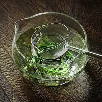 Текстурированная стеклянная чаша для матча и ложка с носиком для разливки зеленого чая, набор для матча в японском стиле, стеклянная чаша для матча для вечеринки