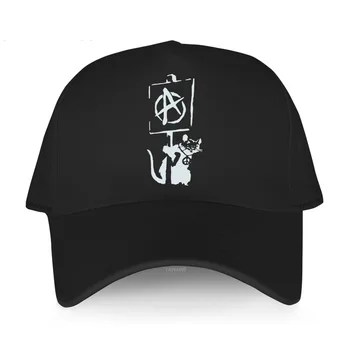 Мужская роскошная брендовая кепка, спортивная кепка на открытом воздухе, Регулируемая кепка Banksy street art DMC Anarchy rat holding sign Для взрослых, хип-хоп Бейсболки