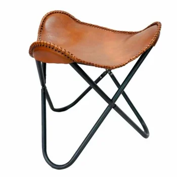 Кожаное кресло-бабочка, скамеечка для ног, очень удобная подставка, складной стул-бабочка