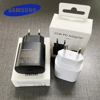 Зарядное устройство PD 25 Вт Samsung note 10 Super Fast Charger EU адаптер питания для быстрой зарядки Galaxy Note 20 Ultra 10 S21 S20 Plus S21