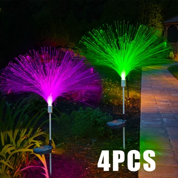 Сменная лампа на солнечной батарее, 7 водонепроницаемых цветов для газона, наружного сада, фонари для украшения дорожек