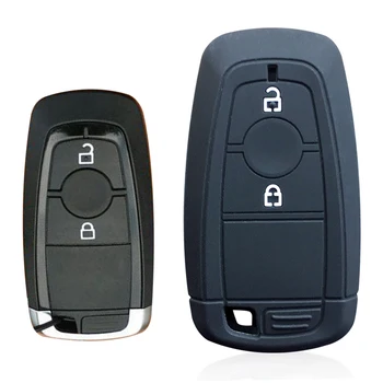 Силиконовый чехол для дистанционного ключа с держателем Брелка для Ford Kuga Ecosport Ranger Raptor с 2 Кнопками Smart Keyless Accesories