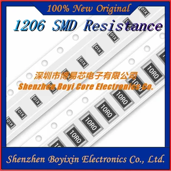 100шт 1206 0R ~ 10 М SMD резистор 0 1 10 100 150 220 330 ом 1K 2.2K 10K 100K 0R 1R 10R 100R 150R 220R 330R ом 1%