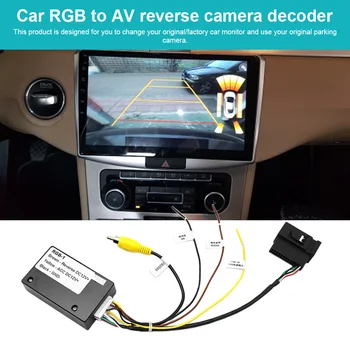 12 В Автомобильная Резервная Камера Заднего Вида RGB В AV Конвертер Адаптер Декодер Коробка для VW RCD510 RNS510 RNS315 для Автомобильных Аксессуаров