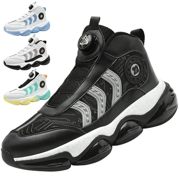 Молодежная повседневная спортивная обувь с высокими щиколотками Для мальчиков и девочек, баскетбольные кроссовки для тренировок, кроссовки для бега, Студенческая уличная обувь 38-45#