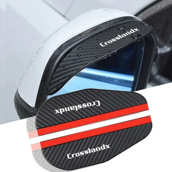 для OPEL crosslandx 2 шт. автомобильное зеркало заднего вида из углеродного волокна от дождя автомобильные аксессуары