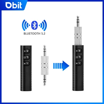 Мини-беспроводной приемник Bluetooth 5.2, автомобильный адаптер Bluetooth-передатчика AXU 3,5 мм, подходит для приема музыки / аудио / наушников в автомобиле