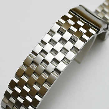 Матовый ремешок для часов из нержавеющей стали 18 мм 20 мм 22 мм 24 мм Сменный браслет из цельного металла Мужской Универсальный ремешок для часов