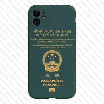 Китай Макао Обложка для паспорта Чехол для iPhone 15 14 Pro Max 13 12 11 Mini X XS XR 7 8 6S Plus SE