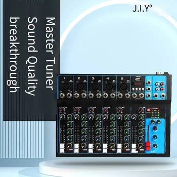 7-канальный звуковой микшер Звуковая карта для ПК аудиопроцессор Караоке Bluetooth Динамик Микшерный пульт Цифровой аудиомикшер