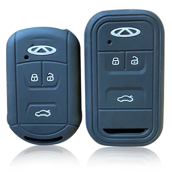 Силиконовый чехол для ключей от автомобиля Chery Tiggo 4 7 8 Arrizo Smart Remote Key Holder Устанавливает 3-кнопочный чехол для аксессуаров интерьера автомобиля