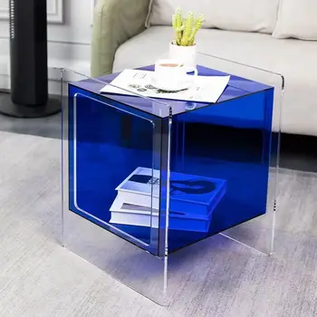 Скандинавский акриловый журнальный столик, Прозрачный диван, Приставной столик, шкаф для хранения в гостиной, современная прикроватная тумбочка, мебель для дома, Nightsta