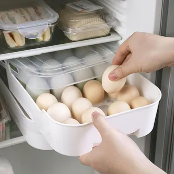 кухонные контейнеры 1шт, контейнеры для хранения яиц, коробка-органайзер для холодильника, пластиковый футляр, коробка для яиц, кухонный органайзер