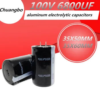2шт-5шт 100V6800UF 35x50 35X60 мм алюминиевый электролитический конденсатор 100V6800UF