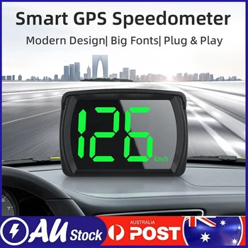 Универсальный Автомобильный HUD Головной Дисплей Спидометр GPS 2,8 Дюймов Большой Шрифт Цифровой Измеритель Скорости Часы Датчик Автомобильные Аксессуары