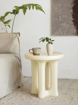 Круглые журнальные столики в скандинавском стиле, Мебель для гостиной, Диван, Приставной столик, Креативная Мебель для дома, Маленькие чайные столики Creamy Wind