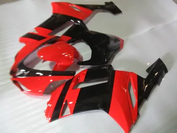 ABS Ярко-красный глянцевый черный комплект обтекателей для KAWASAKI Ninja ZX6R 636 07 08 ZX 6R 2007 2008 zx6r Комплект мотоциклетных обтекателей + подарки KH01