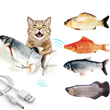Электронная игрушка для кошек, интерактивная рыбка, питомец, электрическая имитация рыб, игрушки для кошек, собак, Котенок, щенок, игрушки для кошек с зарядкой от USB