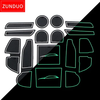 Коврик для чашек ZUNDUO Gate для Subaru IMPREZA 2018 2019 Аксессуары для интерьера, Дверная накладка, Автомобильные подстаканники, Нескользящие коврики, КРАСНЫЙ, БЕЛЫЙ