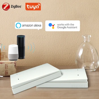 Tuya Zigbee Wireless Smart Switch Scene Panel Switch 123 Группы Управления С помощью Устройства OnOff Одним Щелчком Мыши, Совместимого с Alexa Google Home