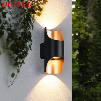 Современный уличный настенный светильник OUFULA, Водонепроницаемый IP65, простой светодиодный светильник для дома, веранды, балкона, виллы
