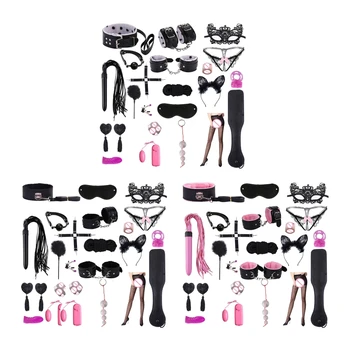 20-Й комплект секс-удерживающих устройств для секса, эротические БДСМ-игрушки для бондажа, наручники и маска для щекотания глаз.