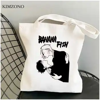 Хозяйственная сумка Banana Fish shopper canvas bolsas de tela shopper многоразовая сумка reciclaje bolsa compra sac cabas sac tissu