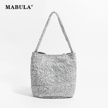 Женские сумки MABULA из искусственной кожи в складку, модная маленькая сумка-тоут, кошелек для телефона, женские сумки через плечо простого дизайна