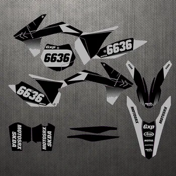 6 стилей Бесплатных пользовательских наклеек, графических наборов отличительных знаков для KTM EXC EXC-F 2012 2013 Для KTM SX SXF 2011 2012 125 200 250 300 400 450