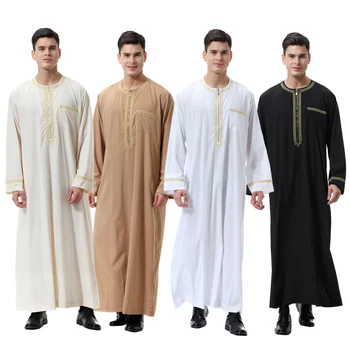 2023 Новый Арабский халат Мужской Длинный Халат Халат Малайзия Мужская Рубашка Халат Индия Халат Мусульманский костюм платье Хэллоуин Косплей