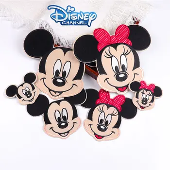 Нашивки с вышивкой Disney для одежды Плавкие нашивки Железные Нашивки с Микки и Минни Маус На рюкзаке