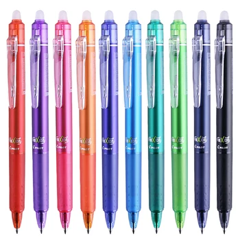 Стираемые Ручки Press Gel Pen Симпатичные Цветные Гелевые Ручки Школьные Письменные Принадлежности для Тетрадей Scholl Supplies Pen Милые Ручки 10 Цветов