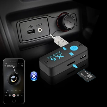 X6 Bluetooth передатчик 5,0 мм Bluetooth адаптер Aux Usb Автомобильный музыкальный приемник для воспроизведения музыки MP3 Адаптер для автомобильного плеера
