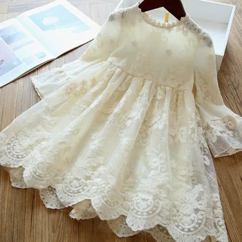 Летнее платье с цветочным узором для маленьких девочек, кружевное платье для малышей, белое Детское платье для малышей, детская одежда