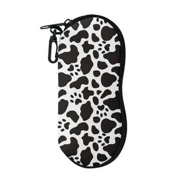 Классические черно-белые дорожные аксессуары с леопардовым принтом Органайзер для очков с крючком Для мужчин и женщин Универсальный чехол для очков для чтения