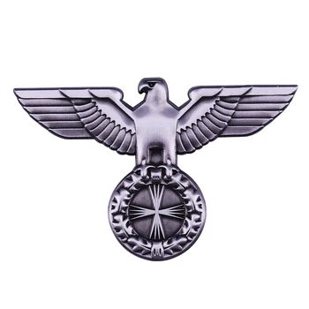 Металлическая брошь в виде орла с железным крестом, военный значок